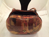 Timmy Woods Snakeskin Black Clasp Bag Crossbody Handbag Couture Clutch Purse NWT