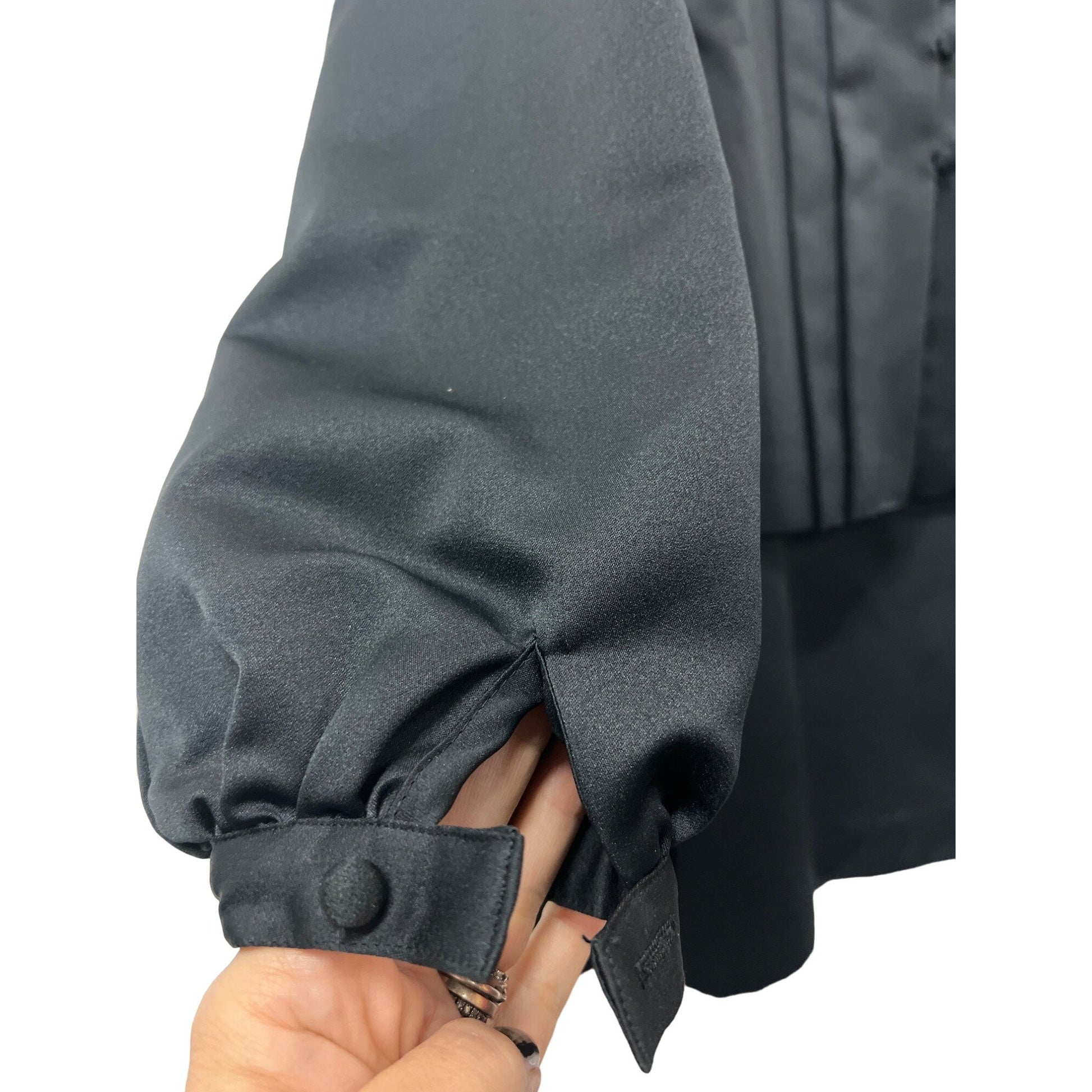 Vintage Nipon Boutique Two-piece Skirt Jacket Set Black Setin Suit