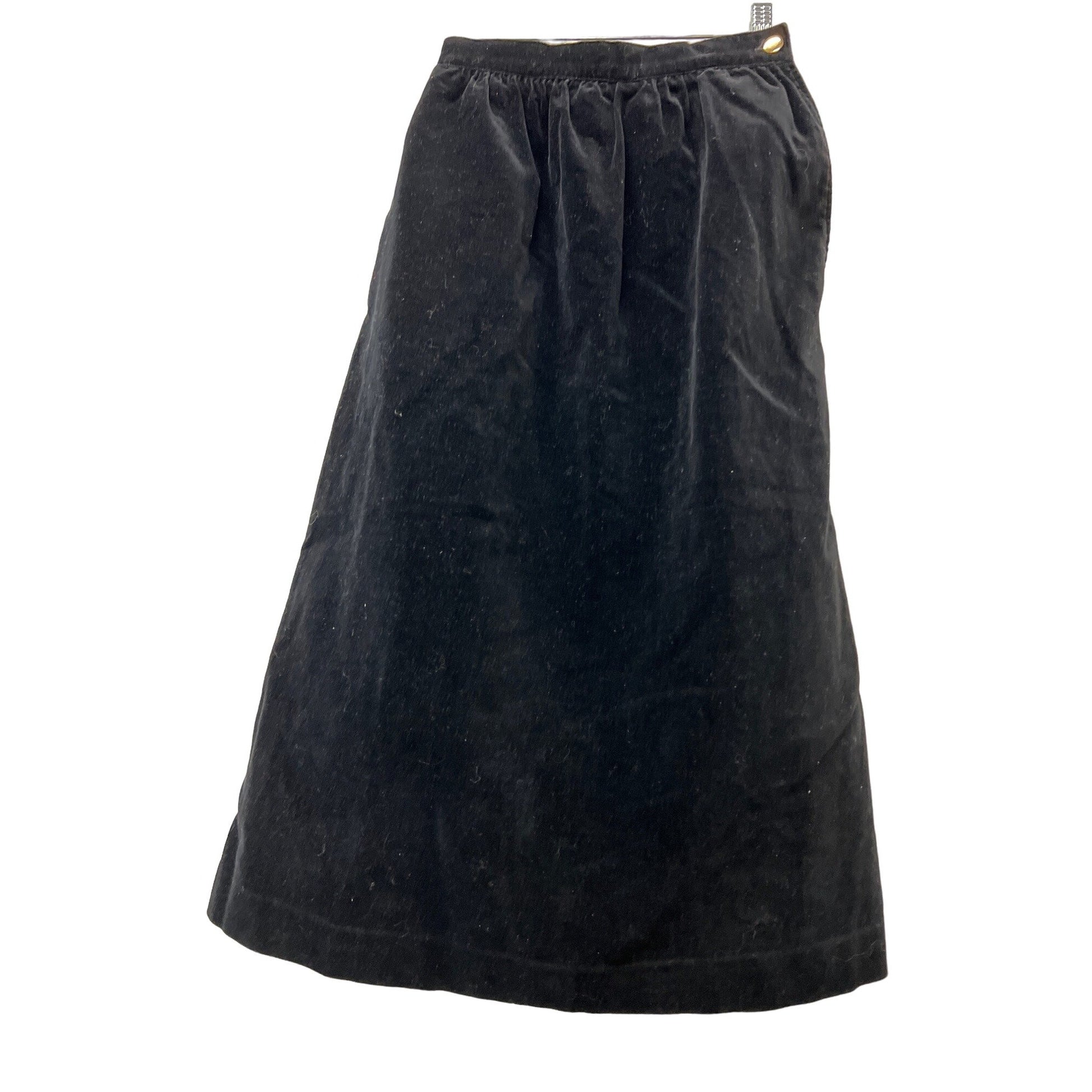 Vintage Pair Ups Womenswear Black Velvet MIdi Skirt 6
