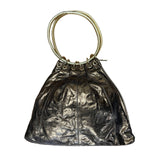 Trina Turk Gold Metallic Leather Handbag Shoulder Bag