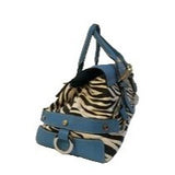 Adrienne Vittadini's Kayla: Eye-catching Blue Zebra Print Satchel Bag