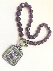 Heidi Daus Jewelry Set Necklace Bracelet Green Purple Crystals