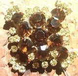 Delizza Elster Juliana Rhinestones Brooch Vintage Costume Jewelry