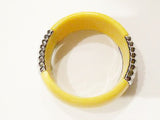 Yellow Bangle Bracelet Vintage Plastic Jewelry