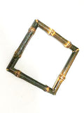 Handcrafted Square Bamboo Bangle - Vintage Minimalist Sustainable Accessory