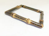 Handcrafted Square Bamboo Bangle - Vintage Minimalist Sustainable Accessory