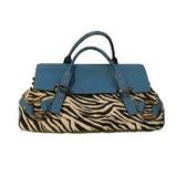 Adrienne Vittadini's Kayla: Eye-catching Blue Zebra Print Satchel Bag