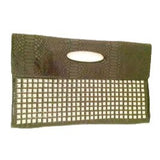 Black Clutch Bag Faux Leather Oversized Silver Rivet Studded Handbag