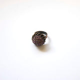 Vintage Hollycraft Purple Crystals Cocktail Ring