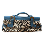 Adrienne Vittadini's Kayla: Eye-catching Blue Zebra Print Satchel Bag