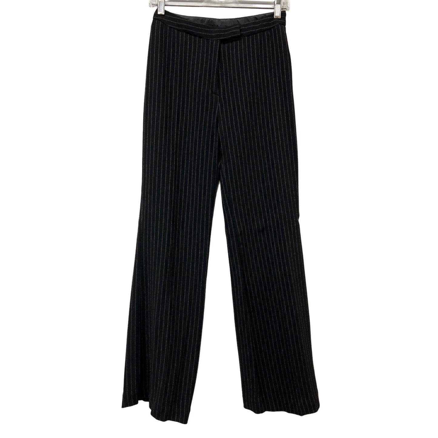 Oscar de la Renta Pinstripe Suit Black Beige Powerful Executive Size 2