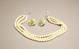 Vintage Pearls Set of Necklace and Clip Earrings Old Jewelry made in Japan