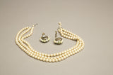 Vintage Pearls Set of Necklace and Clip Earrings Old Jewelry made in Japan