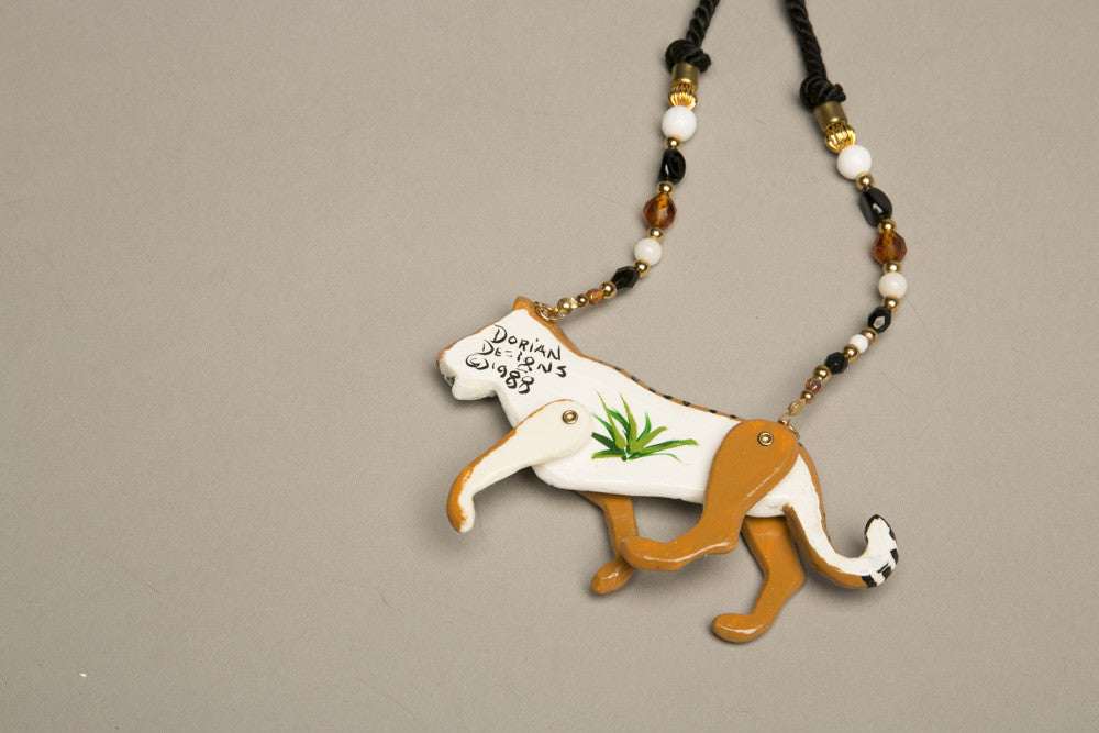 Dorian Designs Necklace Tiger Wild Cat Pendant