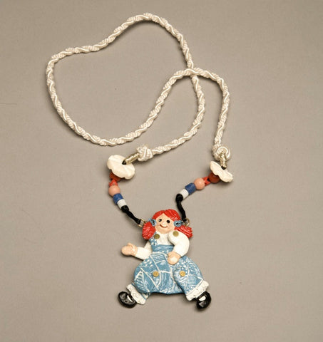 Dorian Designs Necklace Raggedy Ann Doll Pendant