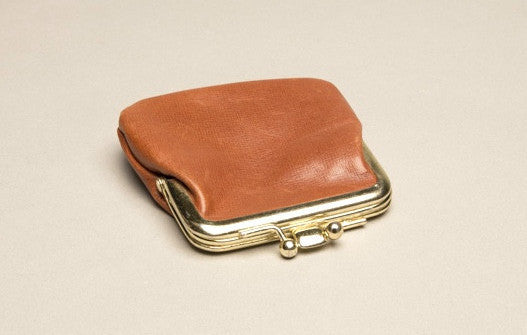 Buxton Coin Bag Vintage Accessory Faux Leather Double Wallet Small Goods Brown Golden