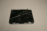 Large Black Clutch Glossy Shiny Faux Patent Leather Bag Vintage Accessory