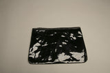 Large Black Clutch Glossy Shiny Faux Patent Leather Bag Vintage Accessory