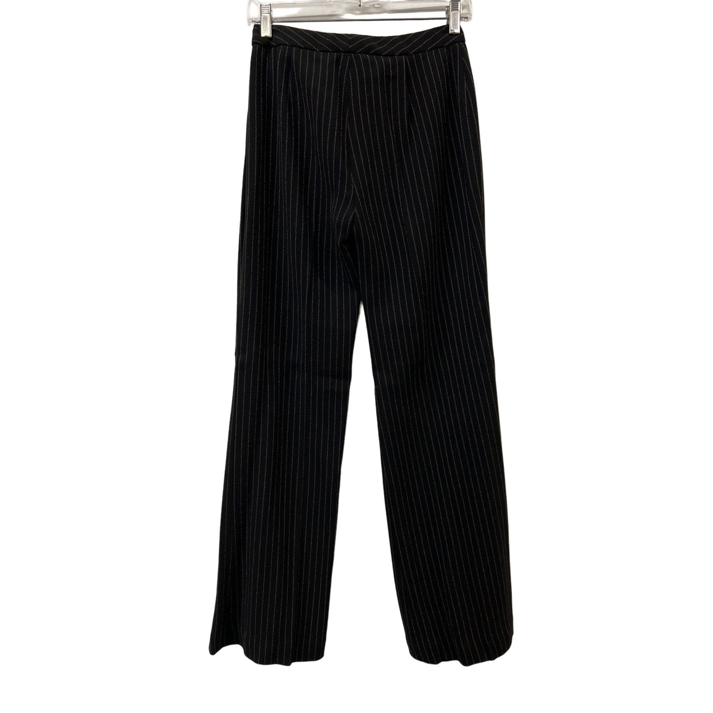 Oscar de la Renta Pinstripe Suit Black Beige Powerful Executive Size 2