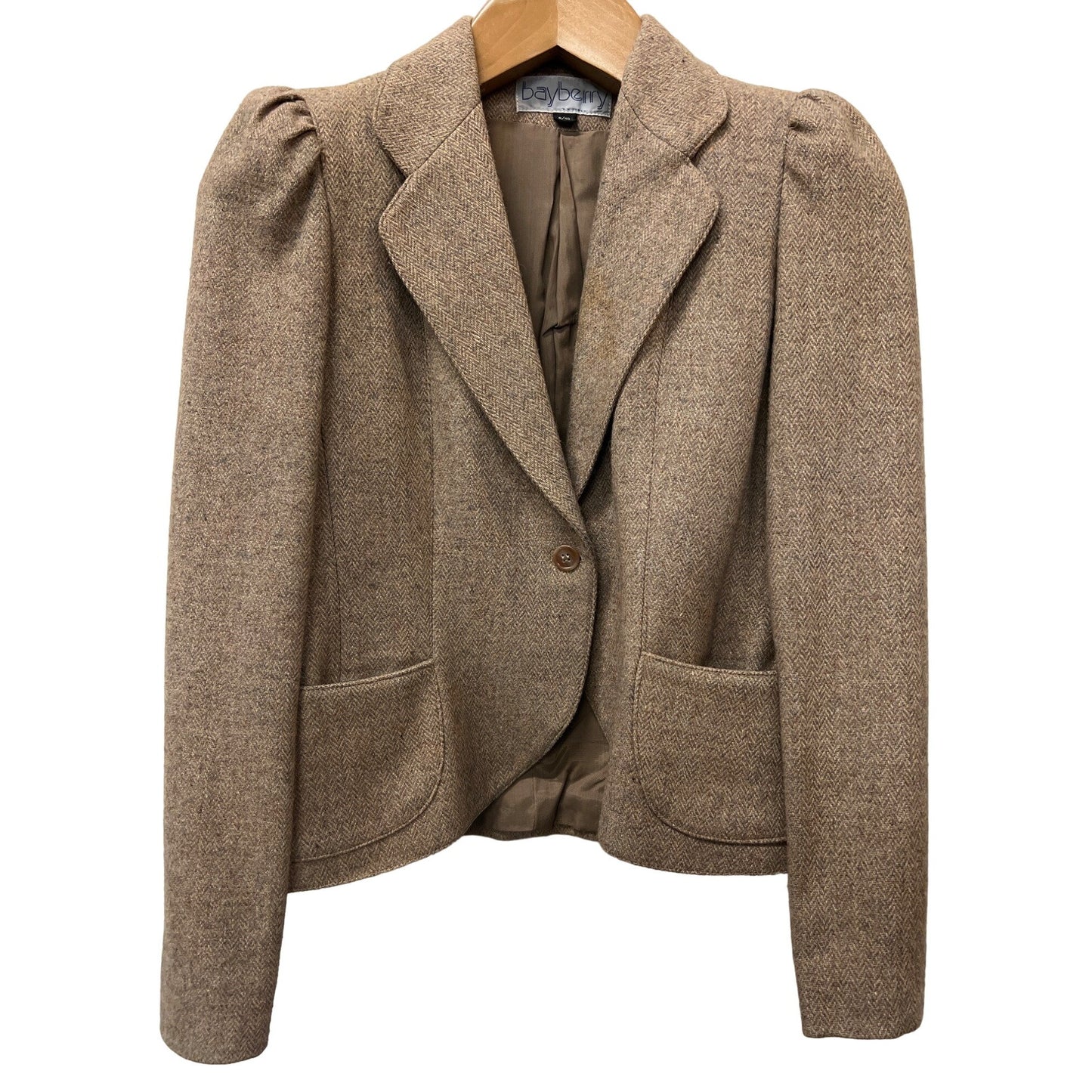 Vintage Bayberry Two-piece set Wool Skirt Jacket Suit Wool