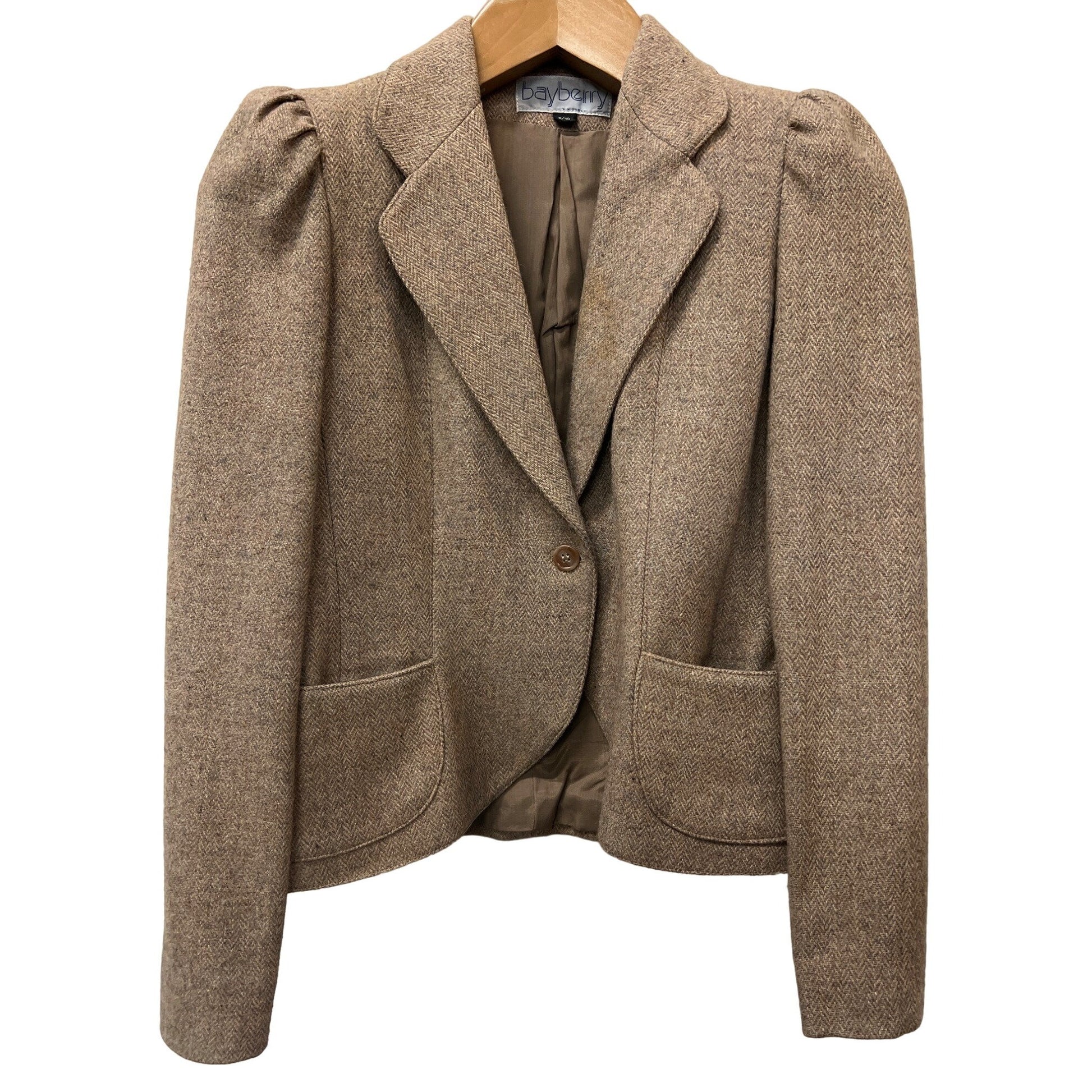 Vintage Bayberry Two-piece set Wool Skirt Jacket Suit Wool