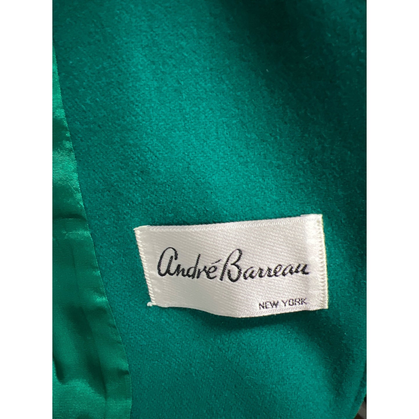 Vintage Andre Barreau New York Green Suit Two-piece Set Skirt Blazer Jacket