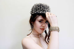 Bold Faux Diamond Rhinestones Expandable Bracelet Vintage Jewelry