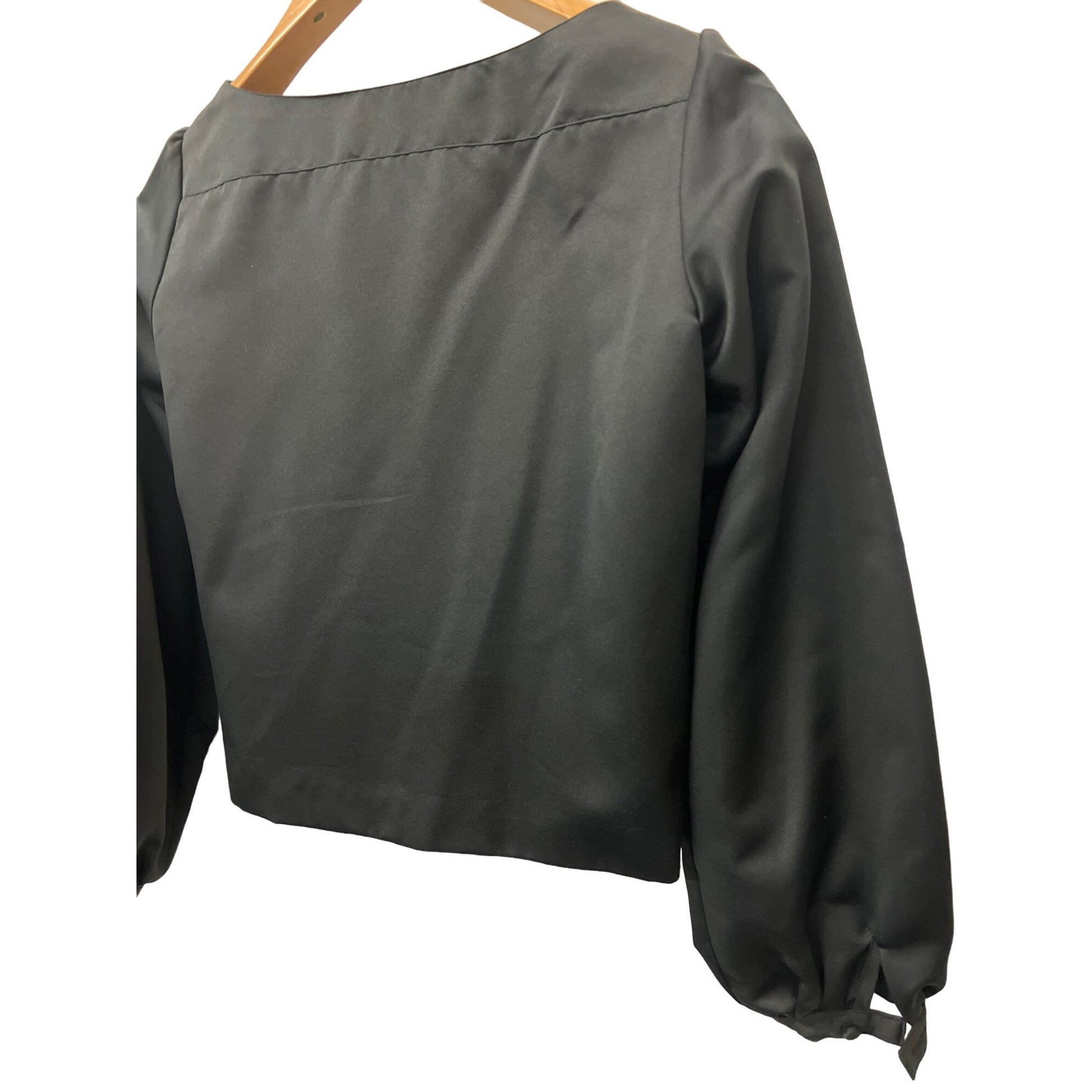 Vintage Nipon Boutique Two-piece Skirt Jacket Set Black Setin Suit