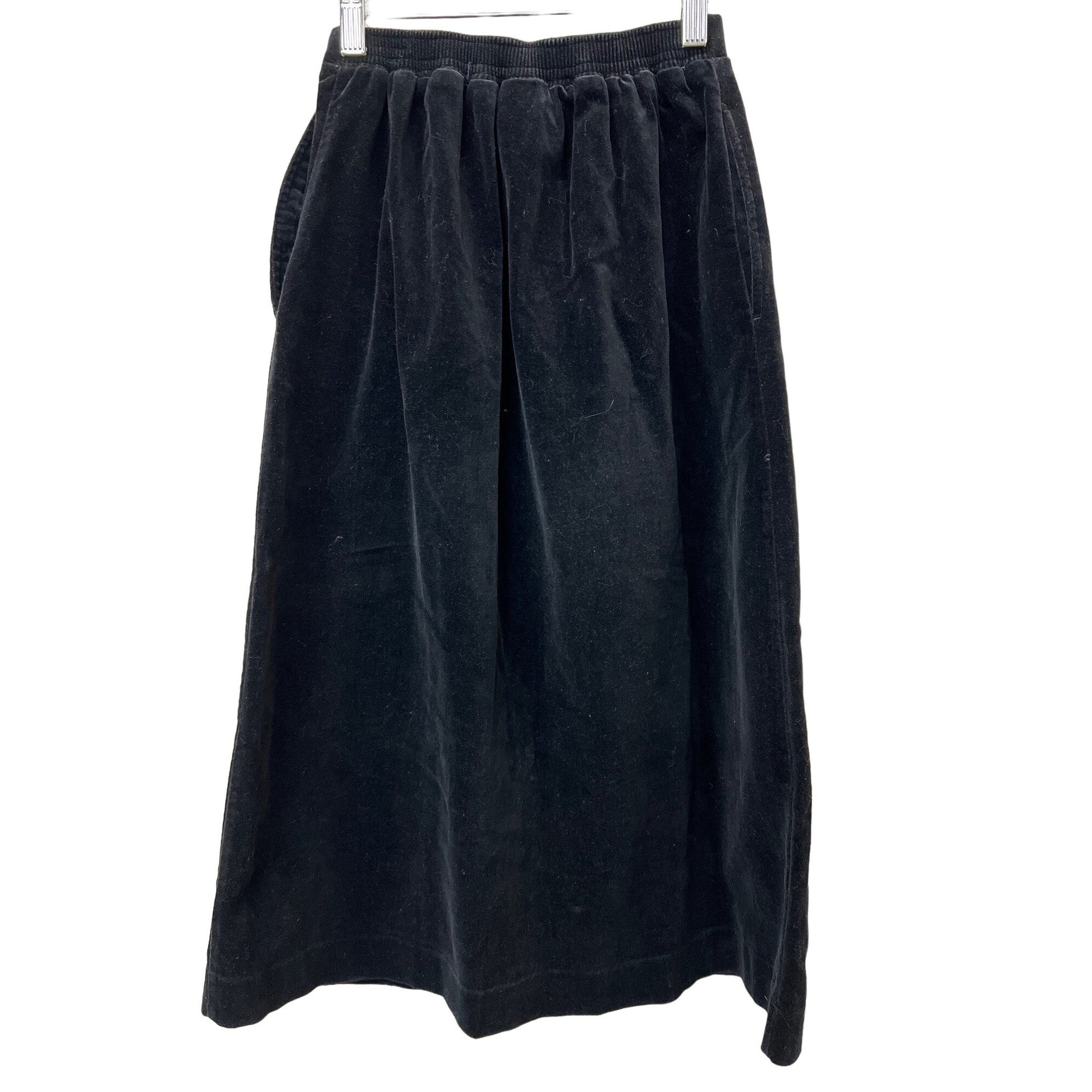 Vintage Pair Ups Womenswear Black Velvet MIdi Skirt 6