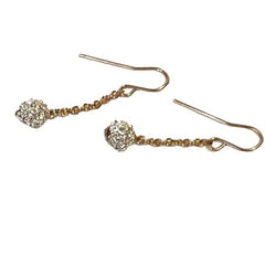 Dainty Feminine Swarovski Crystal Earrings - Elegant Yellow Gold Jewelry