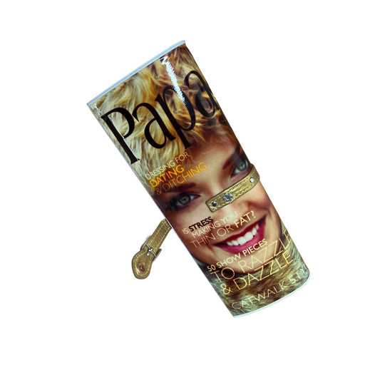 Magazine Cover Bag Hard Clutch Novelty Handbag Paparazzi Purse