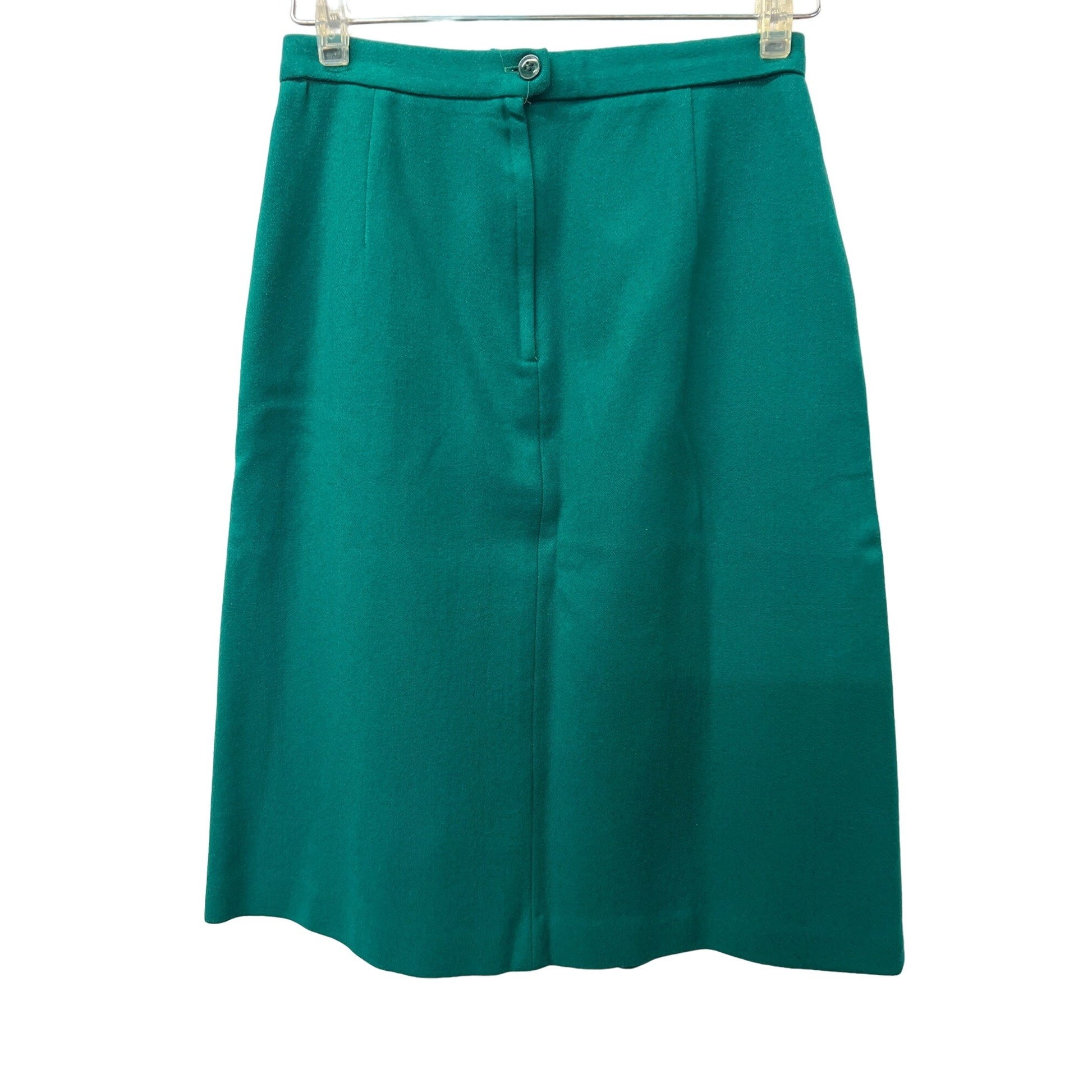 Vintage Andre Barreau New York Green Suit Two-piece Set Skirt Blazer Jacket