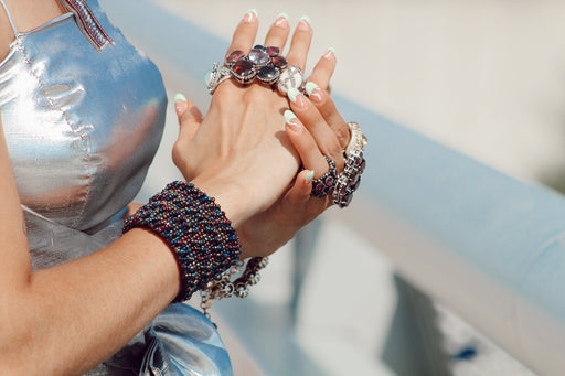 Vintage Marcasite Mother of Pearl Ring