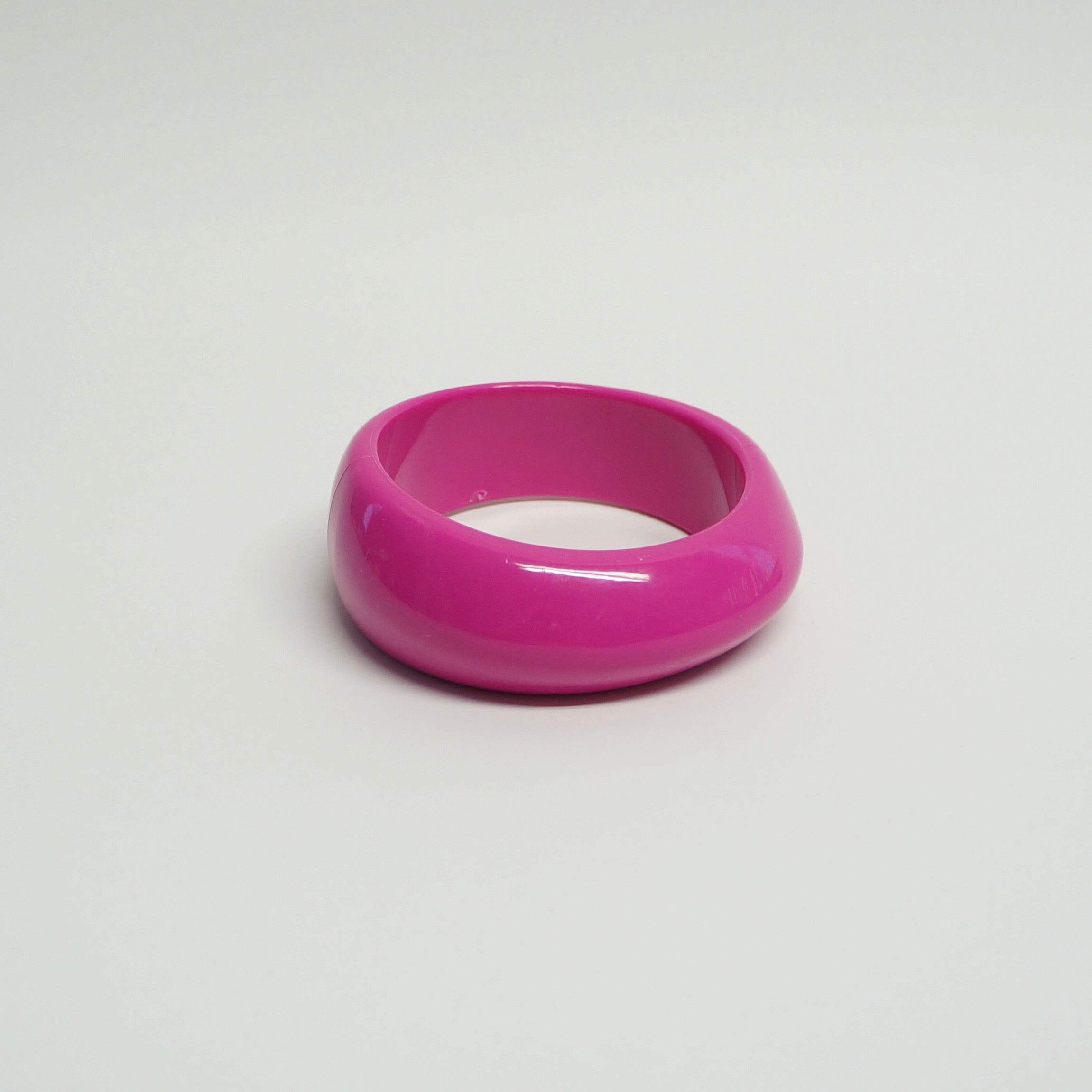 Pink Bangle Bracelet Vintage Plastic Jewelry