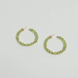 Classic Beaded Hoop Earrings - Contemporary Sustainable Jewelry