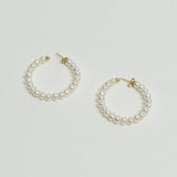 Classic Beaded Hoop Earrings - Contemporary Sustainable Jewelry