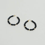 Classic Beaded Hoop Earrings - Contemporary Sustainable Jewelry