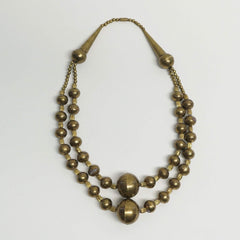 Brass Necklace Bold Ethnic Vintage Jewelry