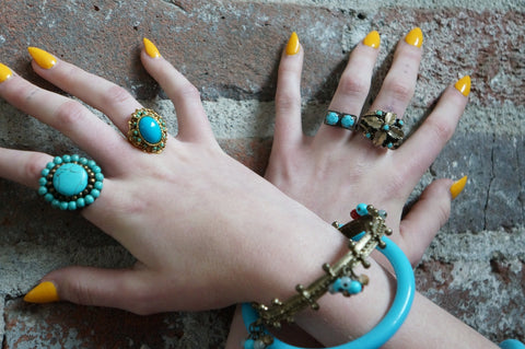 Vintage Turquoise Victorian Ring