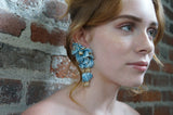 Remarkable Floral OTT earrings Vintage Jewelry