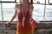 Echo Vibrant Color Scarf Vintage Accessory