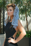 Blue Lace Feminine Scarf Vintage Accessories