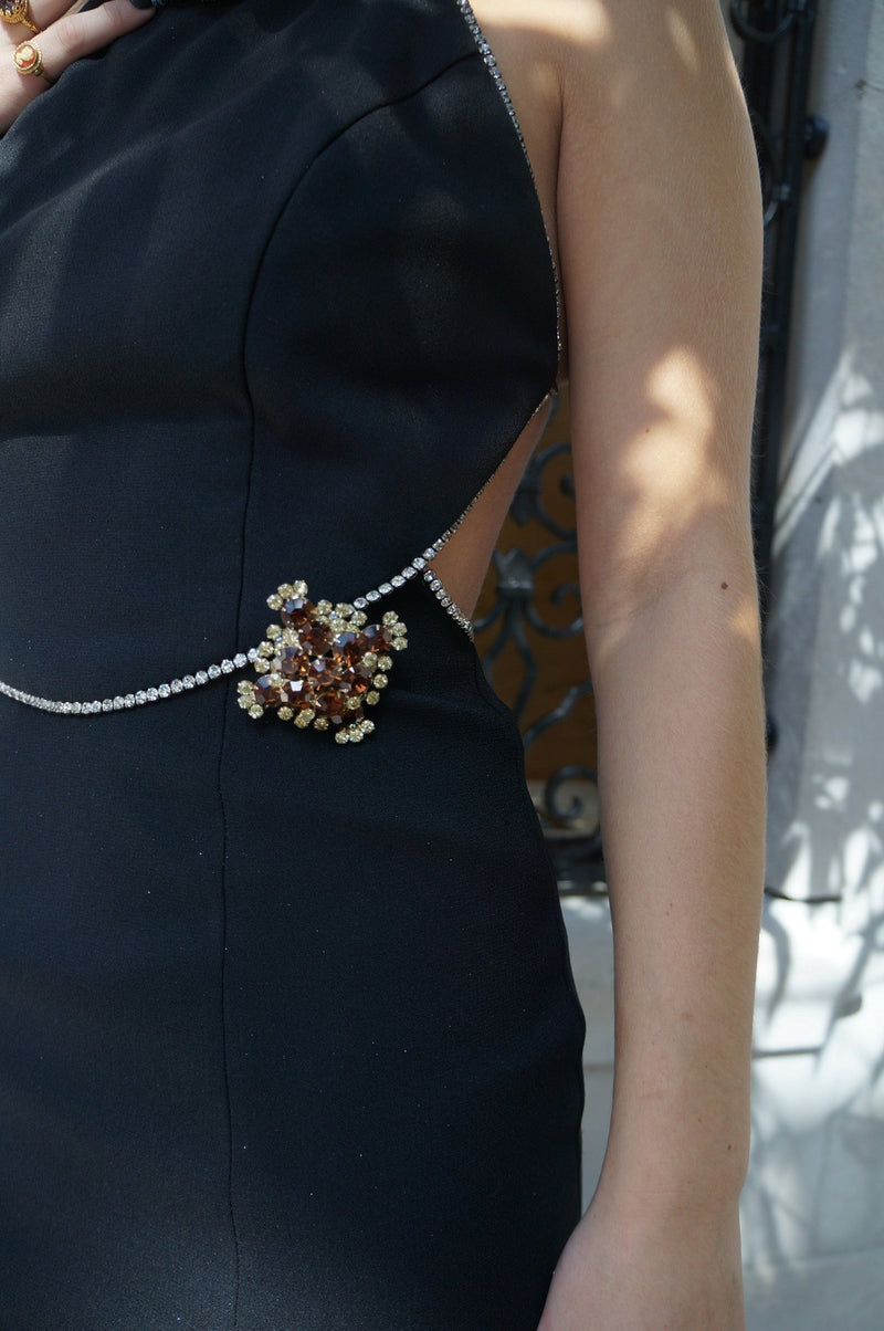 Delizza Elster Juliana Rhinestones Brooch Vintage Costume Jewelry