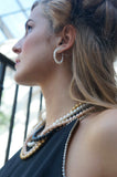 Classic Beaded Hoop Earrings - Contemporary Sustainable Jewelry