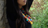 Colorful Beaded Necklace Fun Plastic Jewelry