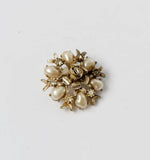 Coro Pearls Floral Pin Brooch Vintage Jewelry