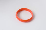 Set 3 Orange Bangle Bracelet Vintage Plastic Jewelry