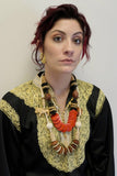 Ethnic Handmade Vintage Jewelry Wooden Beads Necklace Animal Figural