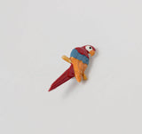 Set of 2 Parakeet Parrot Bird Figural Pin Brooch Vintage Jewelry