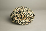 Vintage Toque Hat Cheetah Velvet Animal Print Millinery